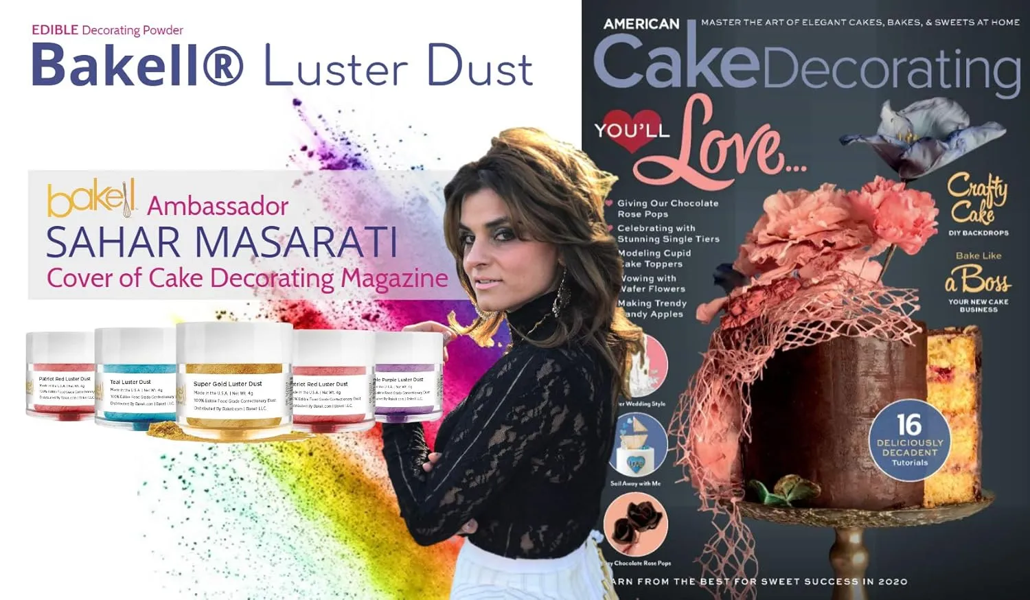Nu Silver BAKELL Edible Luster Dust & Paint | LUSTER DUST | KOSHER Certified | Halal Certified Paint, Powder & Dust | 100% Edible & Food Grade| Cakes, Vegan Paint & Dust (25g, Nu Silver)