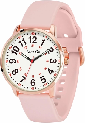 Nurse Watch for Nurse Medical Professionals Students Doctors Women Men Waterproof Watch 24 Hour Military Time Luminouse Easy to Read Dial with Second Hand