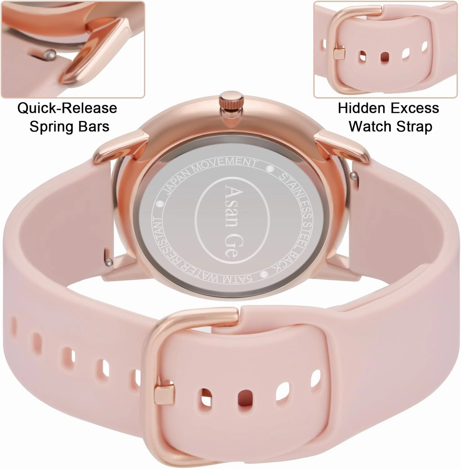 Nurse Watch for Nurse Medical Professionals Students Doctors Women Men Waterproof Watch 24 Hour Military Time Luminouse Easy to Read Dial with Second Hand