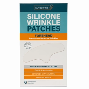 NUVADERMIS Silicone Forehead Wrinkle Patches - Anti Aging Wrinkle Patches for Face Overnight Use - Reduces Fine Lines and Wrinkles (Forehead, 6 Pack)
