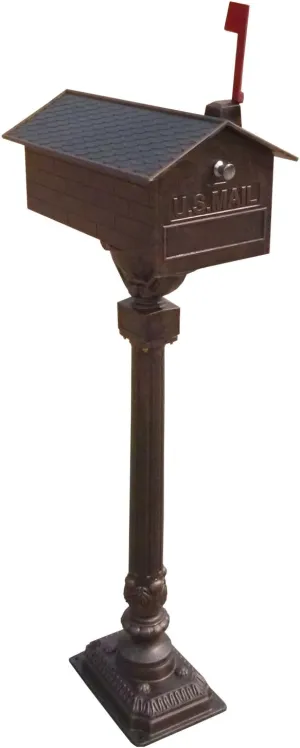 Oakland Living AZMAILBOX-1-AB Mailbox, one Size, Bronze/Black/Silver