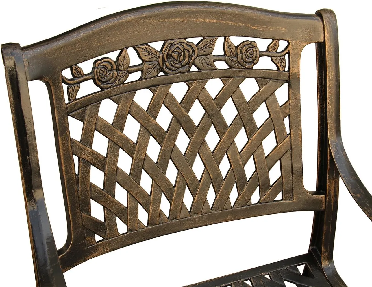 Oakland Living Rose Outdoor Aluminum Dining Chair, Bronze