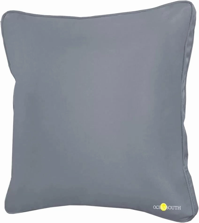 Oceansouth Boat Deck Pillow/Outdoor Waterproof Throw Pillow (Gray, 16" x 16") Cushion Outdoor Furniture Lumbar Back for Chair Patio seat Cover Chairs Home Decor Pillows Waterproof Bed Cases Garden