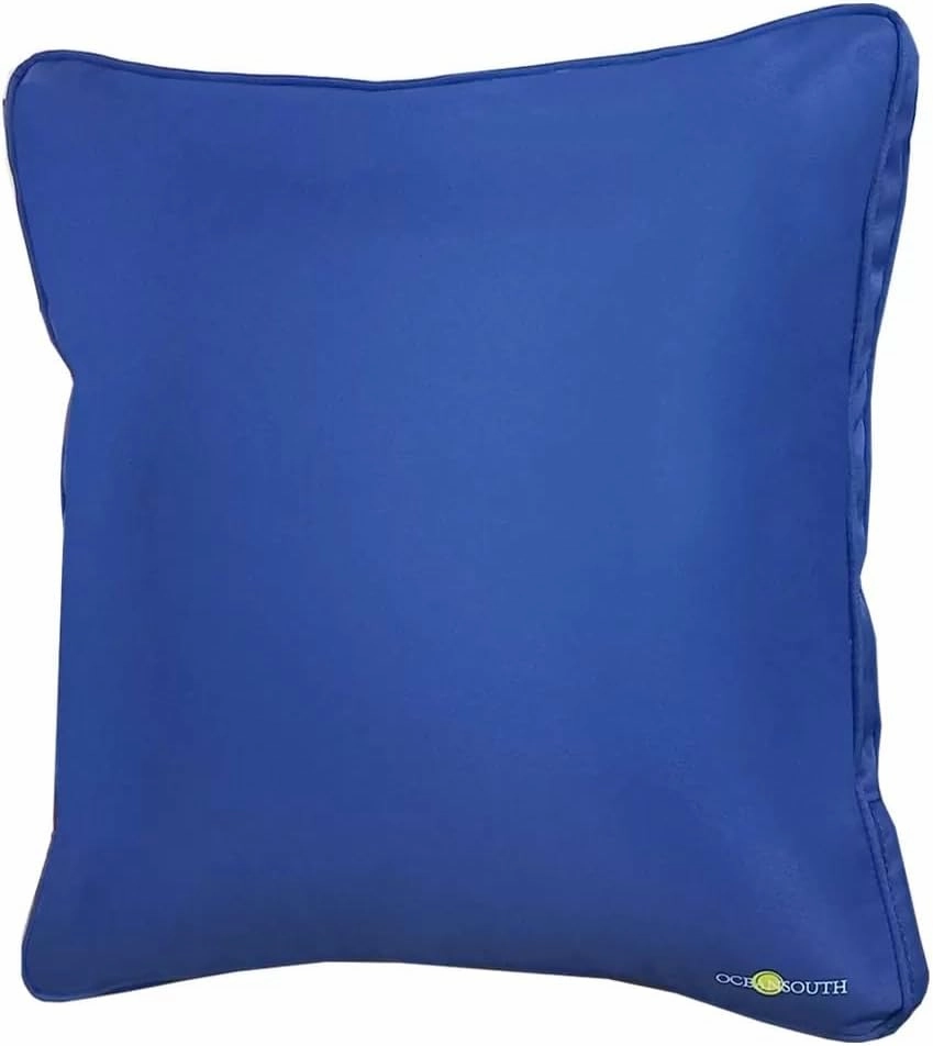 Oceansouth Boat Deck Pillow/Outdoor Waterproof Throw Pillow (Navy Blue, 18" x 18") Cushion Outdoor Furniture Lumbar Back for Chair Patio seat Cover Chairs Home Decor Pillows Waterproof Bed Garden