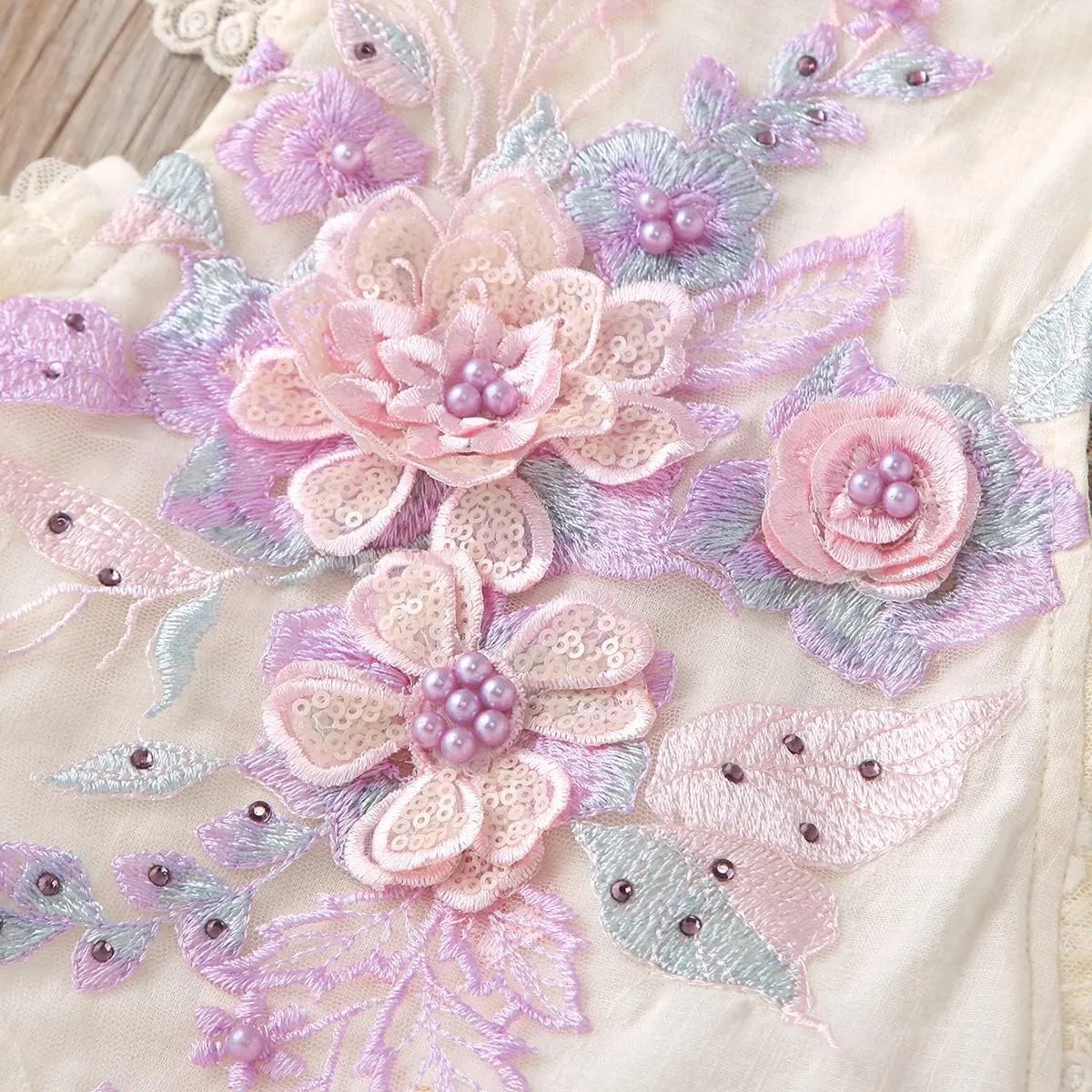 ODASDO Baby Girl Lace Romper Delicate Embroidery Backless Bodysuit with Flower Headband 2pcs Cake Smash Outfit…