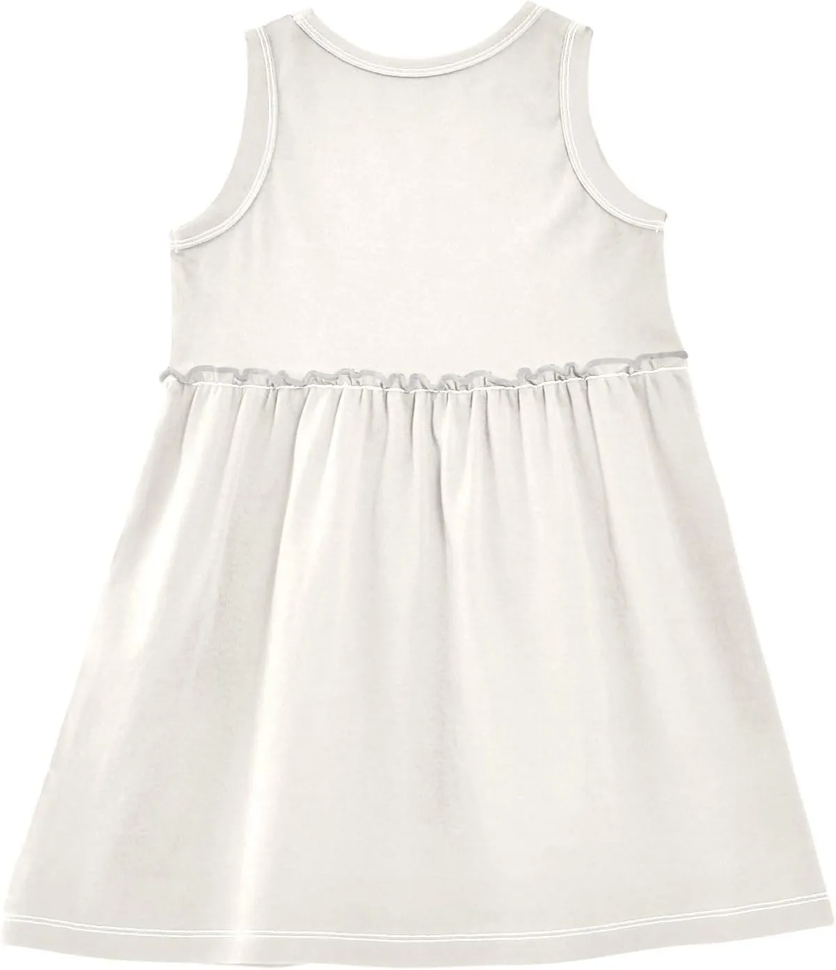 ODAWA Peach Puff Girls Sleeveless Dress Girls Casual Sundresses A-Line Girls Casual Dress for 2-8 Years Old Kids
