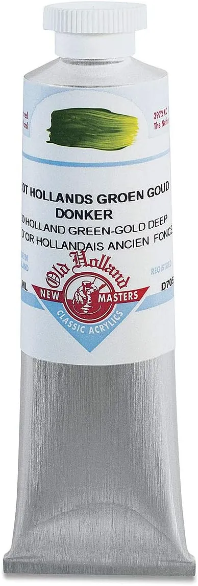 Old Holland : New Masters Classic Acrylic Paint : 60ml : Old Holland : Green:Gold Deep