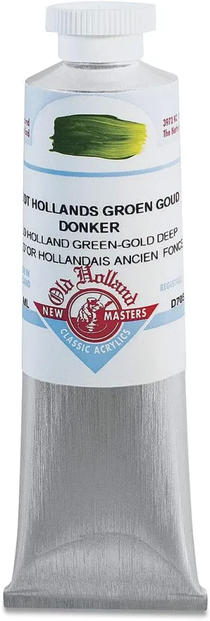 Old Holland : New Masters Classic Acrylic Paint : 60ml : Old Holland : Green:Gold Deep