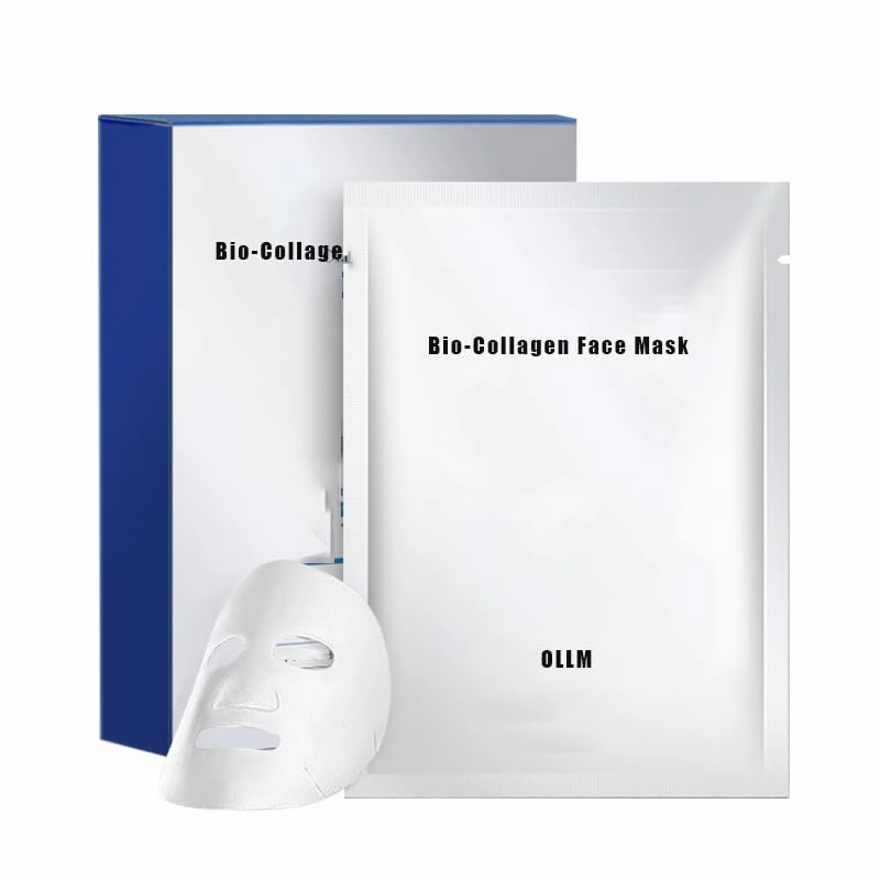 OLLM Bio-Collagen Face Mask - Deep Hydrating Overnight Face Mask, Korean Skincare, Facial Treatments & Masks for Women - Firming and Moisturizing, 4-Pack