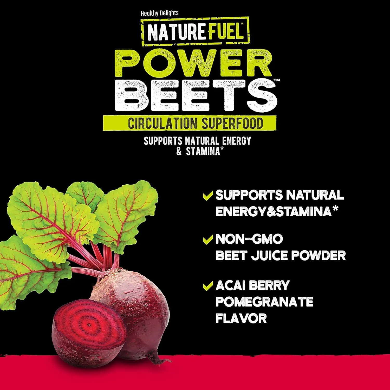 Optimum Nutrition Gold Standard 100% Plant Based Protein Powder, Creamy Vanilla, 20 Servings   Healthy Delights Nature Fuel Power Beets Powder, Acai Berry Pomegranate, 30 Servings (Packaging May Vary)