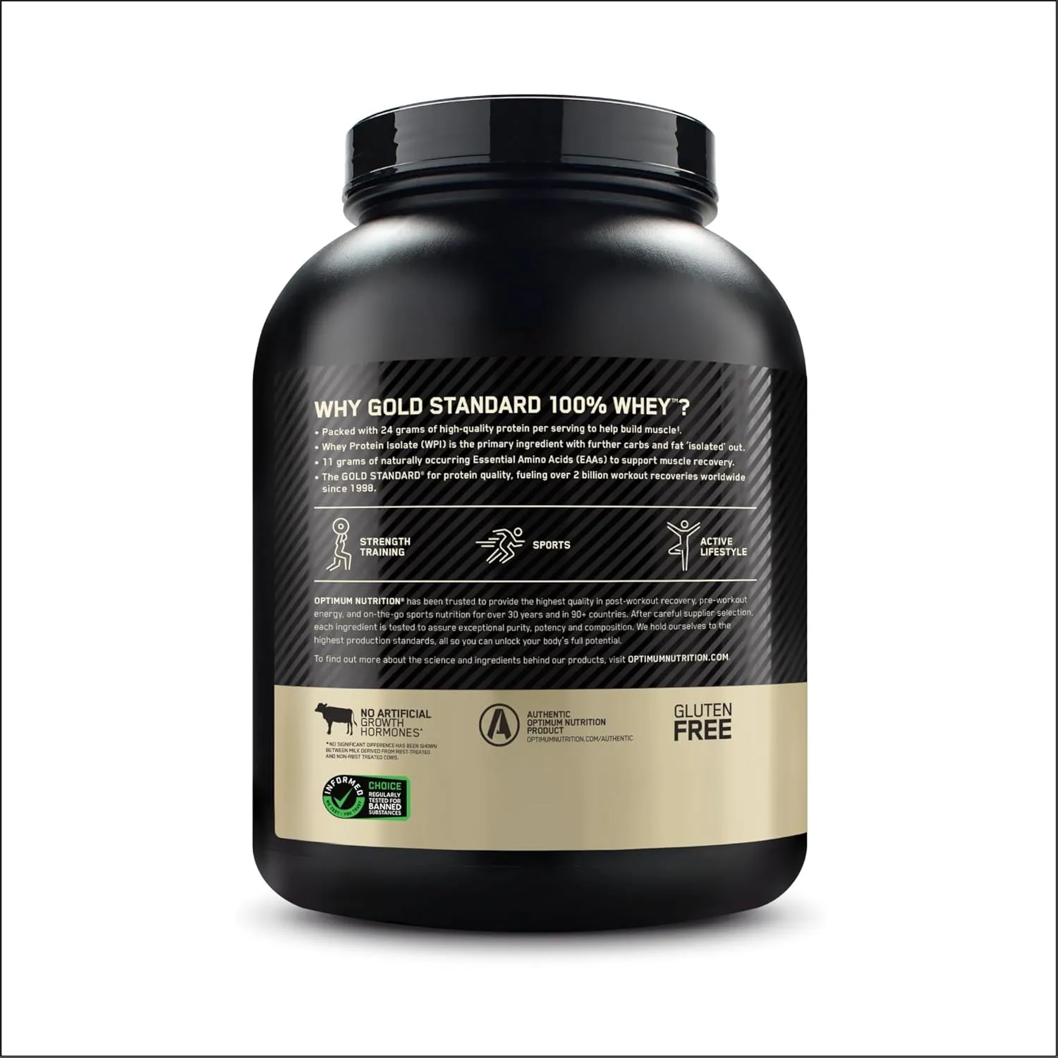 Optimum Nutrition Gold Standard 100% Whey Naturally Flavored Protein Powder 4.8 (Packaging May Vary), Vanilla, 76.8 Ounce