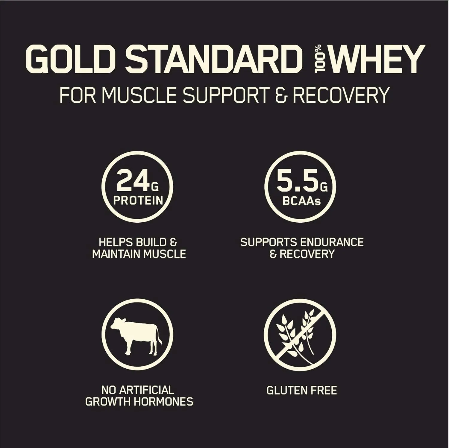 Optimum Nutrition Gold Standard 100% Whey Protein Powder, French Vanilla Creme, 5 Pound (Packaging May Vary)