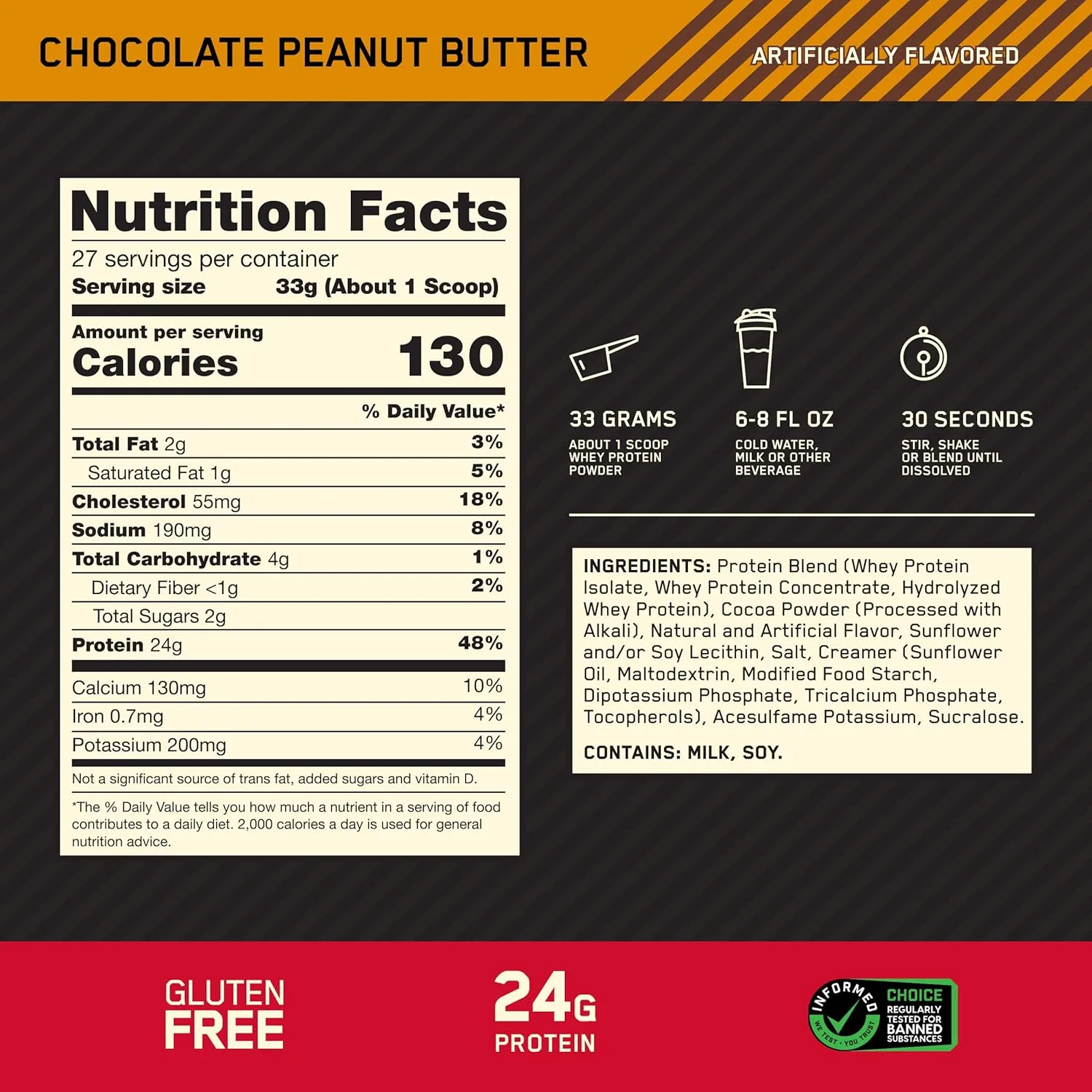 Optimum Nutrition Recovery & Hydration Duo: 100% Whey Protein Powder, Chocolate Peanut Butter (27 Servings) and Amino Energy Plus Hydration, Strawberry Burst (30 Servings)