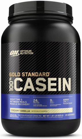 Optimum Nutrition Gold Standard 100% Micellar Casein Protein Powder, Slow Digesting, Helps Keep You Full, Overnight Muscle Recovery, Creamy Vanilla, 1.81 Pound (Packaging May Vary)