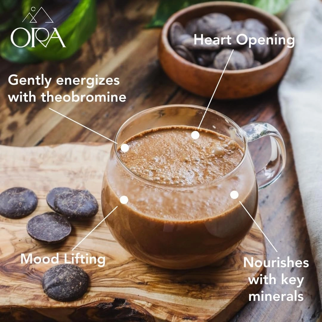 ORA Ceremonial Cacao - Uplifting Uganda - Organic 100% Cacao - Ethical - Regenerative - High Flavanol - Coffee Alternative - Better Energy - Heavy Metals Tested - Unsweetened - 16oz