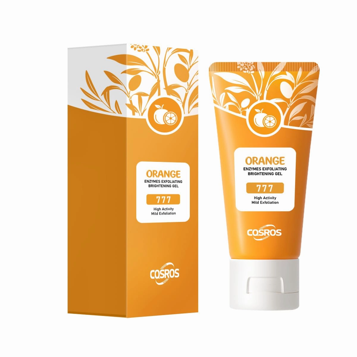 Orange Enzymes Exfoliating Scrub Gel, Scrub Face Body Skin Peeling Gel Face Scrub Deep Cleansing Moisturizing Facial Exfoliator（50g）