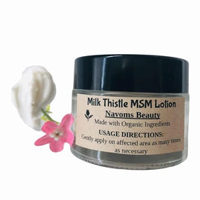 Organic Milk Thistle Lotion | Face and Body Lotion | All Purpose Lotion | All Ages and Skin Types | Vegan | (2 oz glass jar)