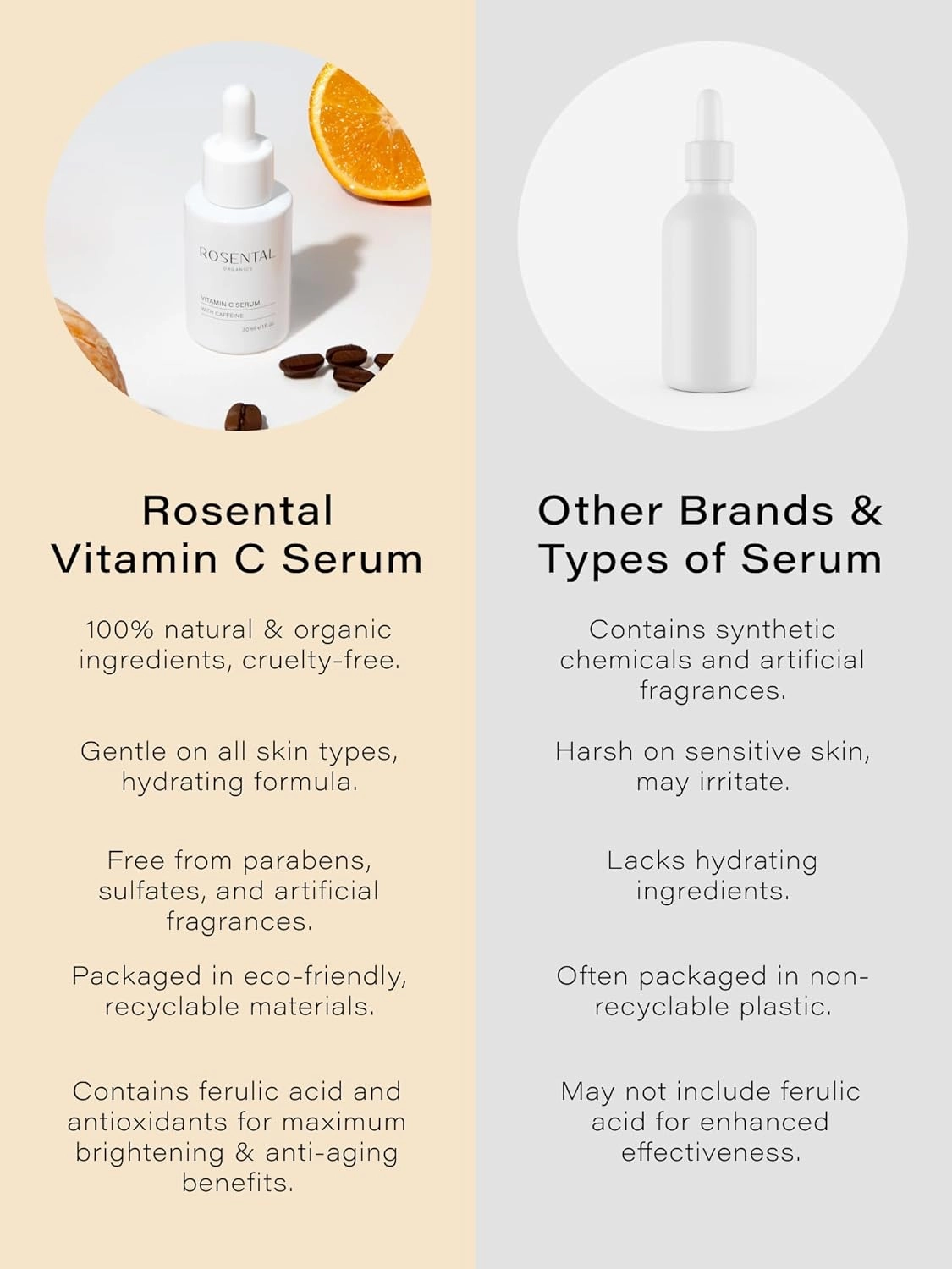 Organics Vitamin C Serum with Caffeine (30ml) – Hydrating Face Serum for Dark Spots, Acne Scars, Wrinkles – Brightening & Anti-Aging Facial Care – Natural Cosmetics – Made in Germany