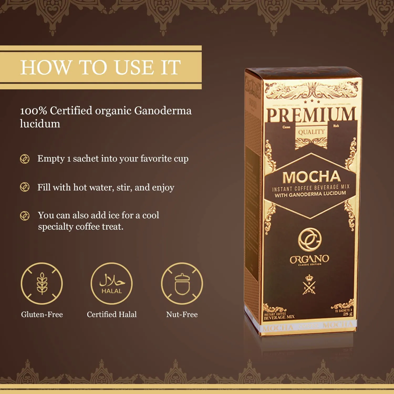 ORGANO Gourmet Cafe Mocha (15 sachets)