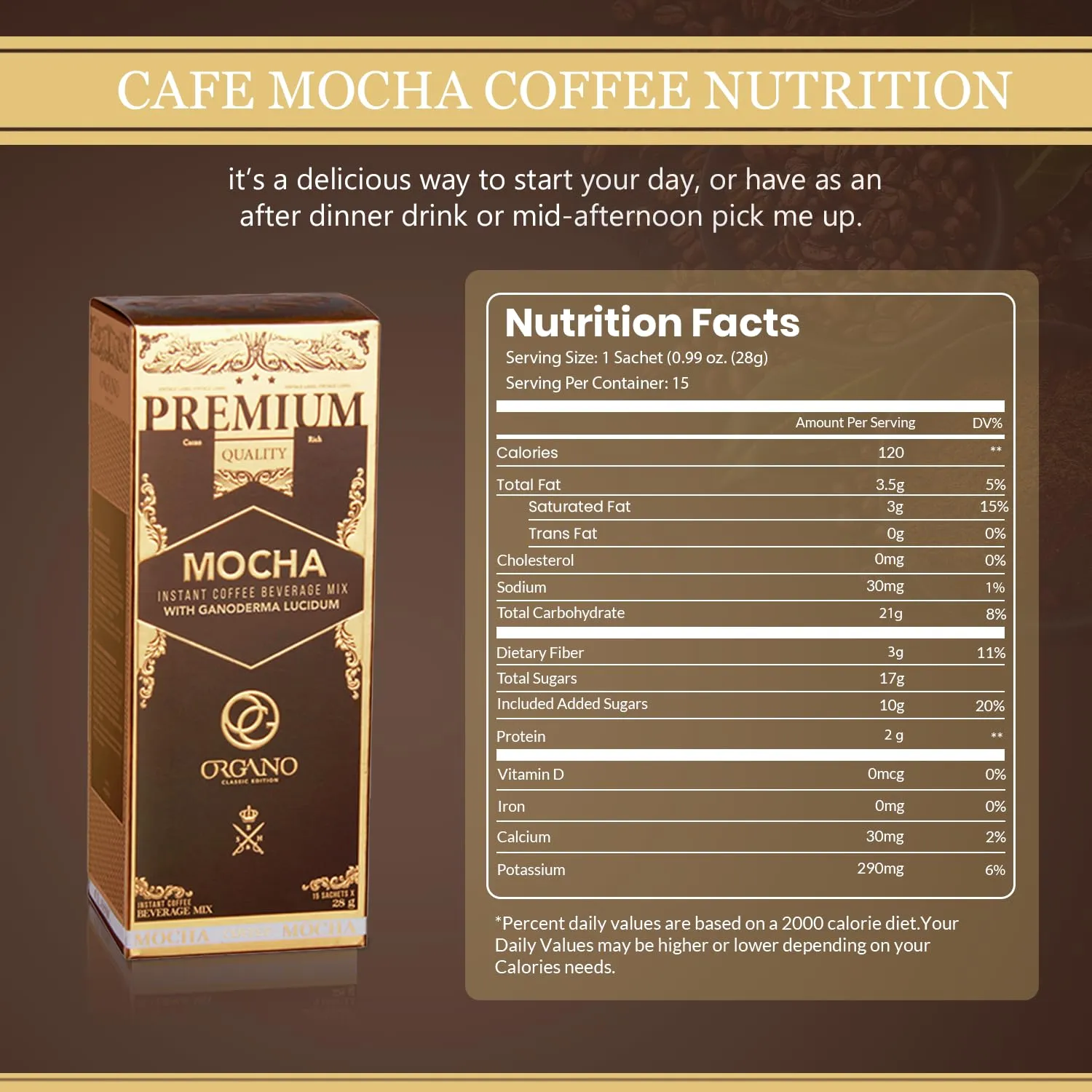 ORGANO Gourmet Cafe Mocha (15 sachets)
