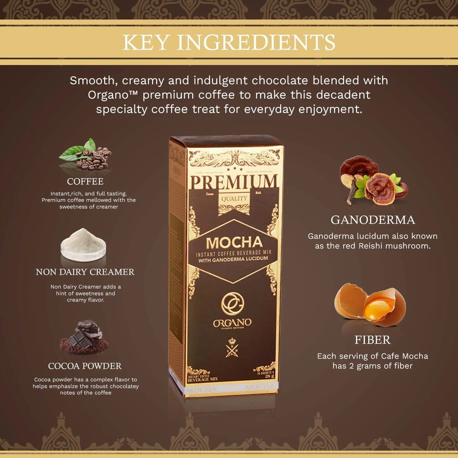 ORGANO Gourmet Cafe Mocha (15 sachets)