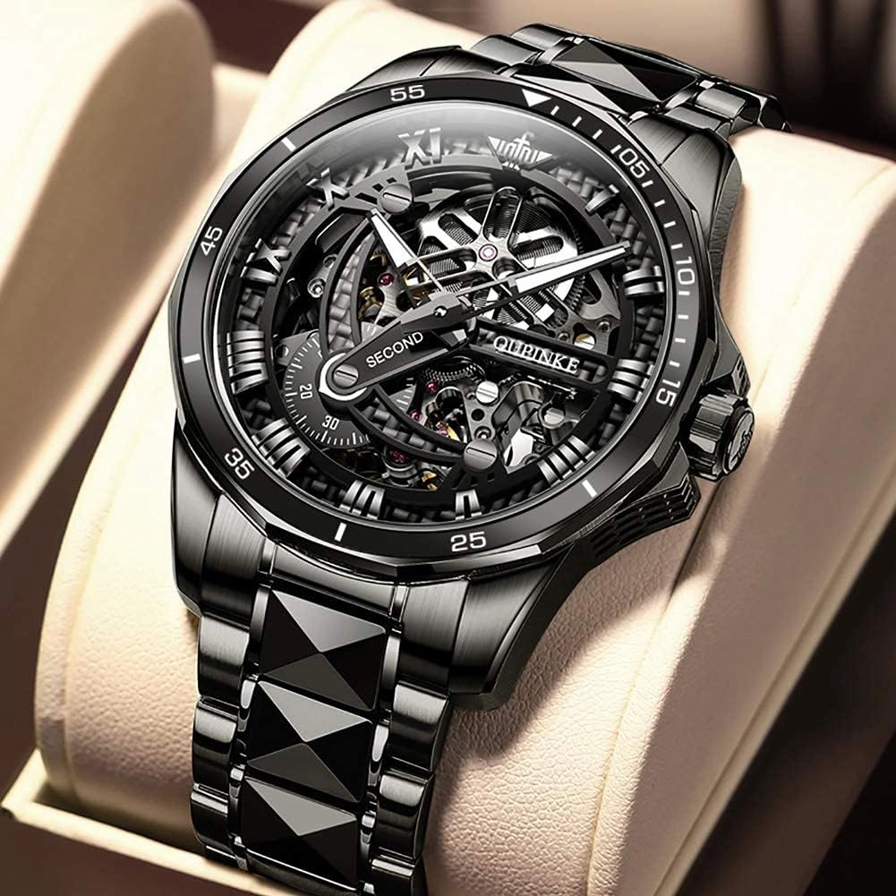 OUPINKE Automatic Watches for Men Starry Sky Luxury Mechanical Waterproof Date Luminous Sapphire Tungsten Steel Wrist Watch
