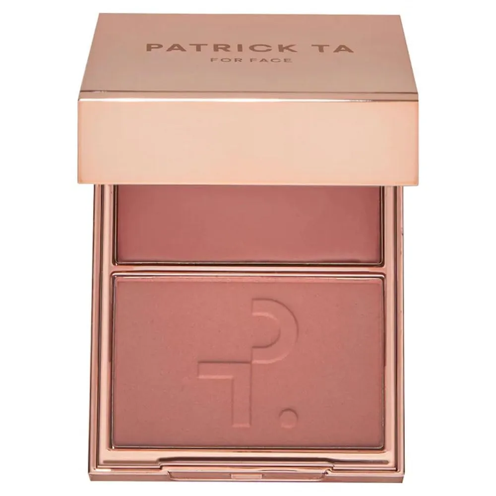 P4trick Ta.- Major Headlines Double-Take Crème & Powder Blush Duo - color: She's Seductive (warm mauve rose)