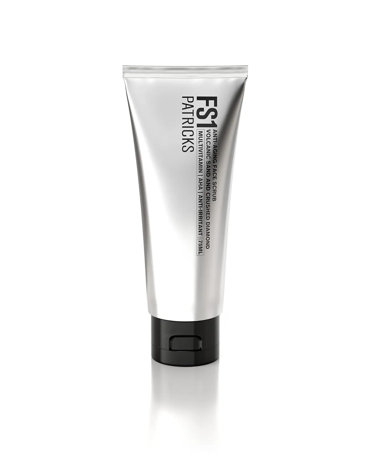 PATRICKS FS1 | Exfoliating Facial Scrub | Skin Care for Men | Anti-Aging Face Exfoliator | Helps to Reduce Ingrown Hair & Dead Skin | Travel Friendly | Made w/Diamond & Volcanic Sand Particles | 75g