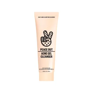 PEACE OUT Skincare Acne Gel Cleanser, Boost Skin Barrier and Help Diminish Blemishes, Daily Acne Face Wash with Salicylic Acid for Men and Women, 4 fl oz