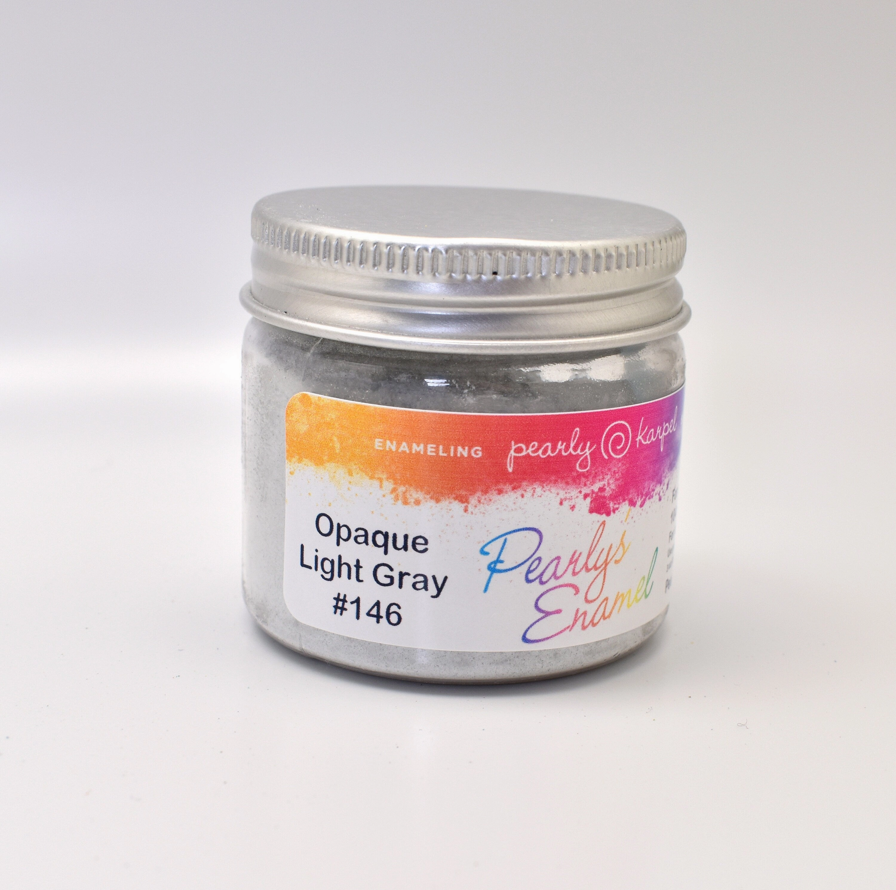 Pearly's Enamel Powder No. 146 Opaque Light Gray 3oz. (85gr.) Great for torch/kiln/Cloisonné and Wet Packing Enameling
