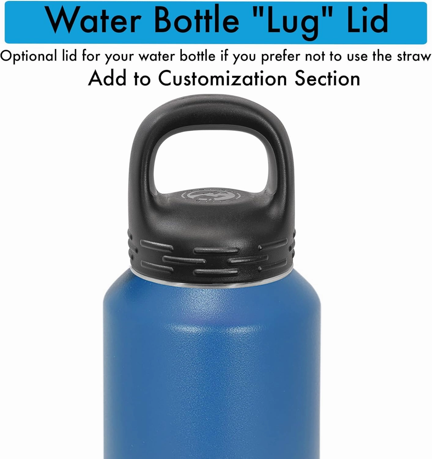 Personalized Water Bottles 32oz with Flip-Top Lid and Straw, Customized Vacuum Insulated Flask,Stainless Steel Sports Double Wall Thermos, Your Logo Name and Text Engraved in USA (Blue)
