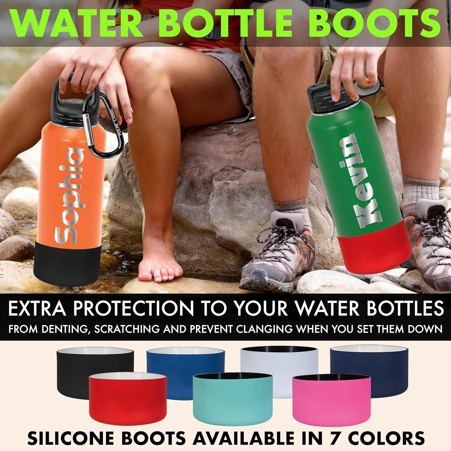Personalized Water Bottles 32oz with Flip-Top Lid and Straw, Customized Vacuum Insulated Flask,Stainless Steel Sports Double Wall Thermos, Your Logo Name and Text Engraved in USA (Teal)