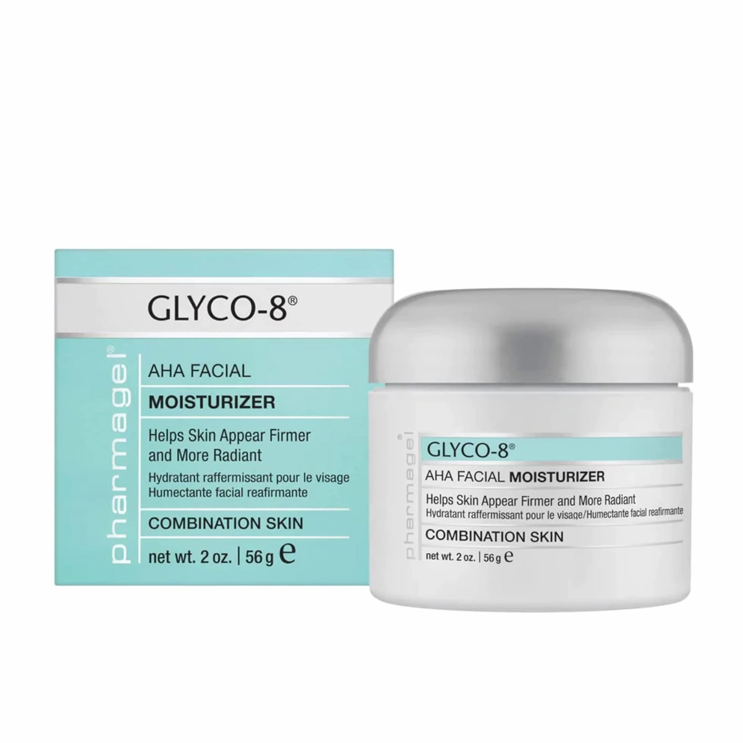 Pharmagel Glyco-8 Facial Firming Moisturizer for Combination Skin | Deeply Hydrating Daily Facial Moisturizer for Fine Lines and Wrinkles - 2 oz.