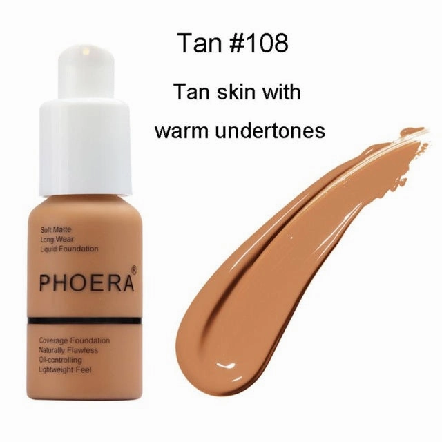 PHOERA New 30ml Matte Oil Control Concealer Liquid Foundation pallet shadows makeup pallete far paleti novo sombras Skin care