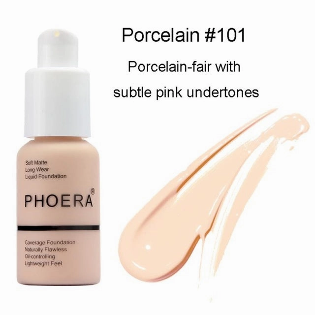 PHOERA New 30ml Matte Oil Control Concealer Liquid Foundation pallet shadows makeup pallete far paleti novo sombras Skin care