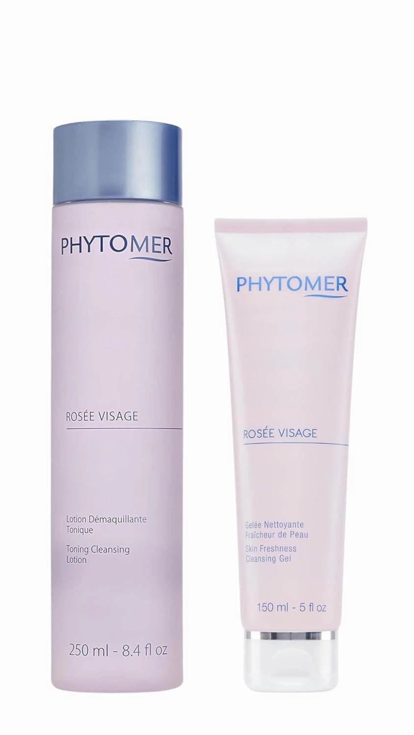 PHYTOMER Rosée Visage Duo: Toning Cleansing Lotion & Face Cleansing Gel for a Refreshing, Radiant Complexion