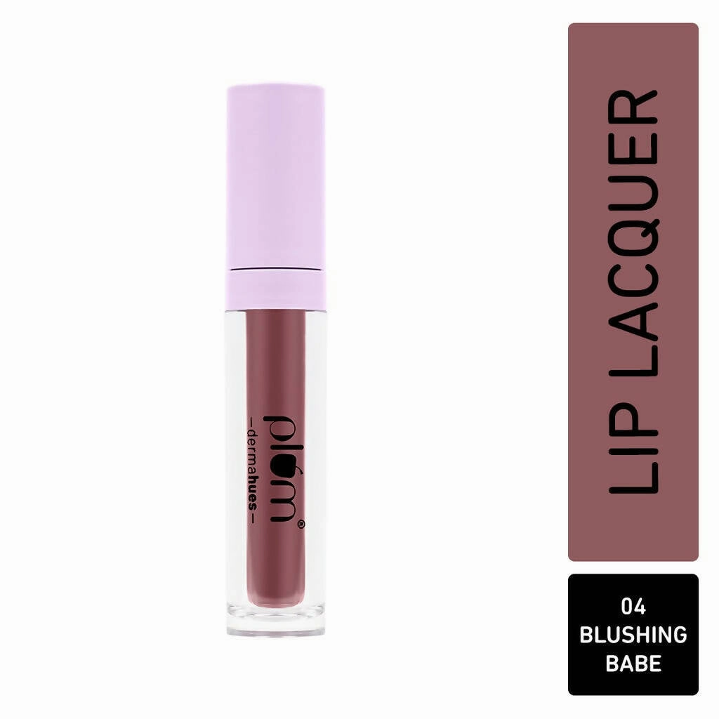 Plum Glassy Glaze Lip Lacquer 3-in-1 Lipstick   Lip Balm   Gloss 04 Blushing Babe