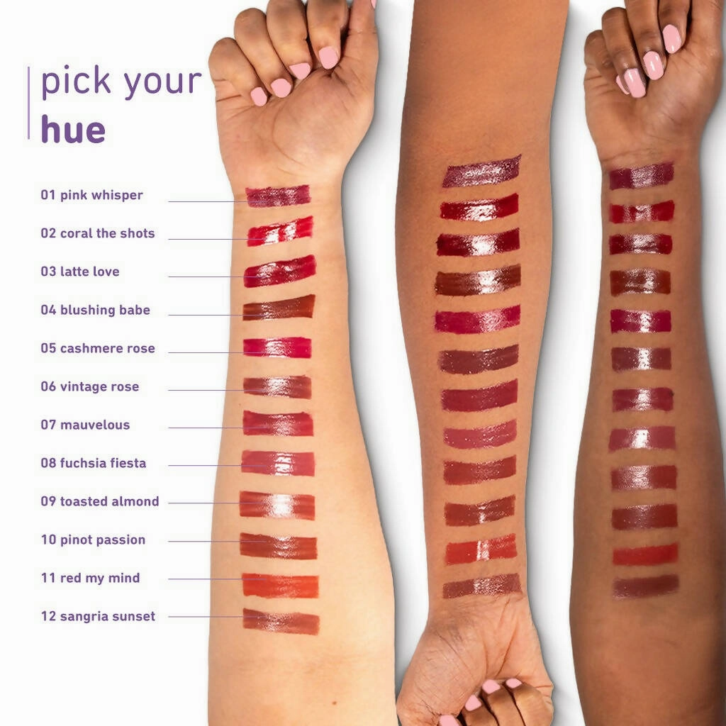 Plum Glassy Glaze Lip Lacquer 3-in-1 Lipstick   Lip Balm   Gloss 04 Blushing Babe