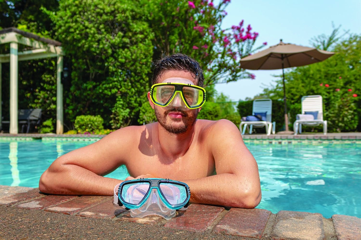 Poolmaster Nitro Sport Swim Mask, Green