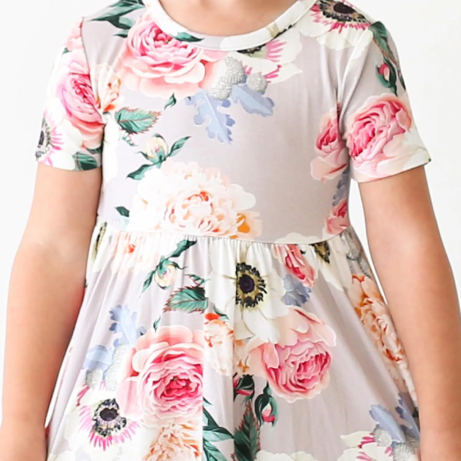 Posh Peanut Little Girls Dresses - Ruffled Toddler Twirl Dress & Summer Clothes for Girls Made with Viscose from Bamboo