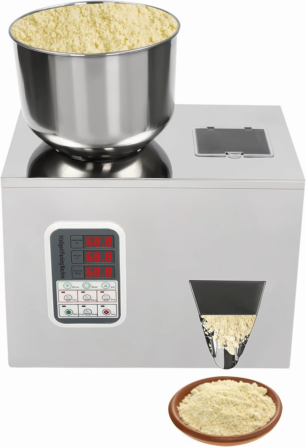 Powder Filling Machine 1-100g Automatic Powder Particle Dispenser Bottle Bag Powder Filler Particle Dispenser for Beans Seads Grains Tea Granular Pack