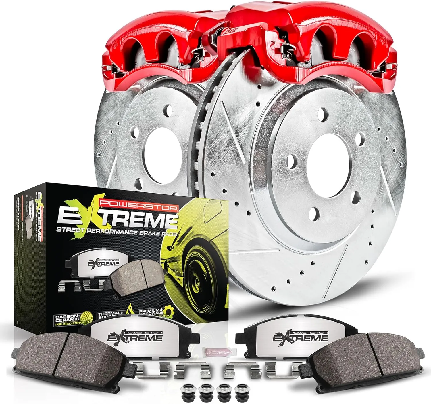 Power Stop KC2373-26 Front Z26 Street Warrior Brake Kit Saab Subaru For Saab 9-2X, Subaru Baja, Subaru Forester, Subaru Impreza, Subaru Legacy, Subaru Outback [Model Specific]