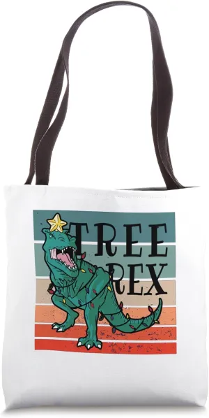 Prehistoric creature festive star humorous Dinosaur Dino Tote Bag