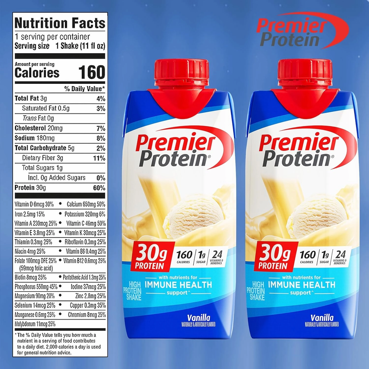 Premier Protien | 30g High Protein Shake Variety Sampler Pack Vanilla 11 Fl oz each in The Award Box Packaging (10pk)