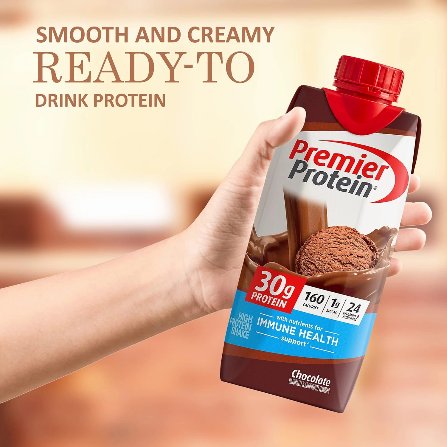 Premier Protien Shakes Chocolate 11 Fl. Oz | 30g Protein Shakes in The Award Box Packaging (6 Pack) (Chocolate)