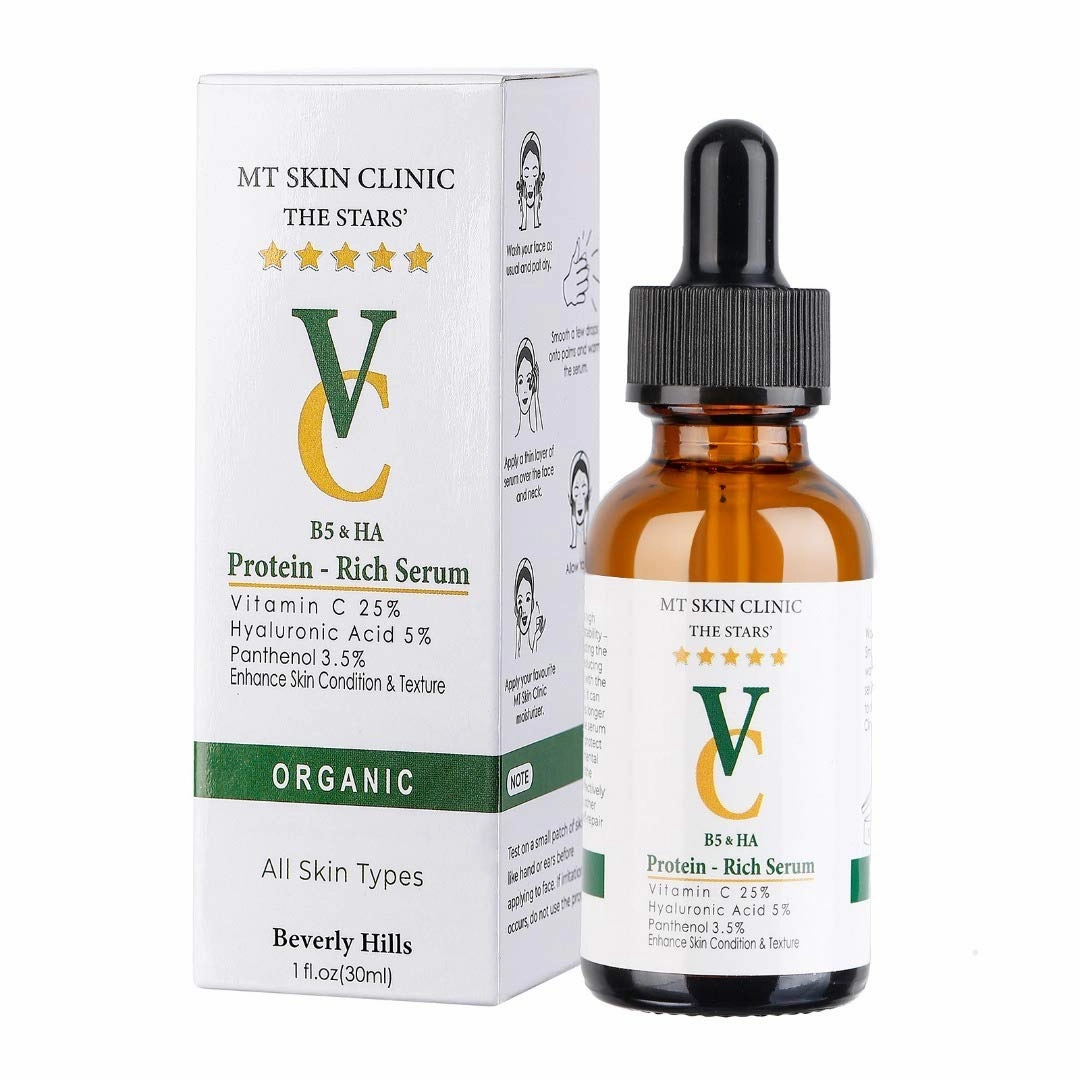 Pro Advanced Hyaluronic Acid Serum for Face, Glow  Antioxidant Protein-Rich Face Lift Serum with Vitamin C, Niacinamide and B5 for Dry Skin Hydrating and Anti-Aging, 1oz