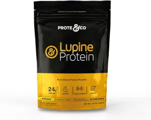 Prote&Co Vegan Protein - 25g of Plant Based Protein Powder. Non GMO, No Added Sugar, Lactose Free, Naturally Flavored. 1.41 lb - Banana