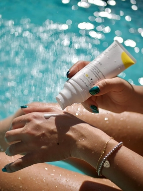 Protect with our non nano zinc oxide based SPF 55 face sunscreen that is non comedogenic and our Oxybenzone free Spray