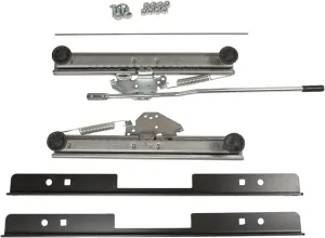 PRP Seats Universal Seat Slider with Angle Mount Kit - 3" Short for UTV Rear Seats & Benches (Silver)