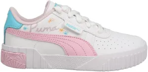 PUMA Kids Girls Cali Spring Sketchbook Perforated Lace Up Sneakers Shoes Casual - White - Size 2.5 M
